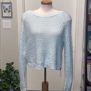 Soft Cropped Mint Sweater
